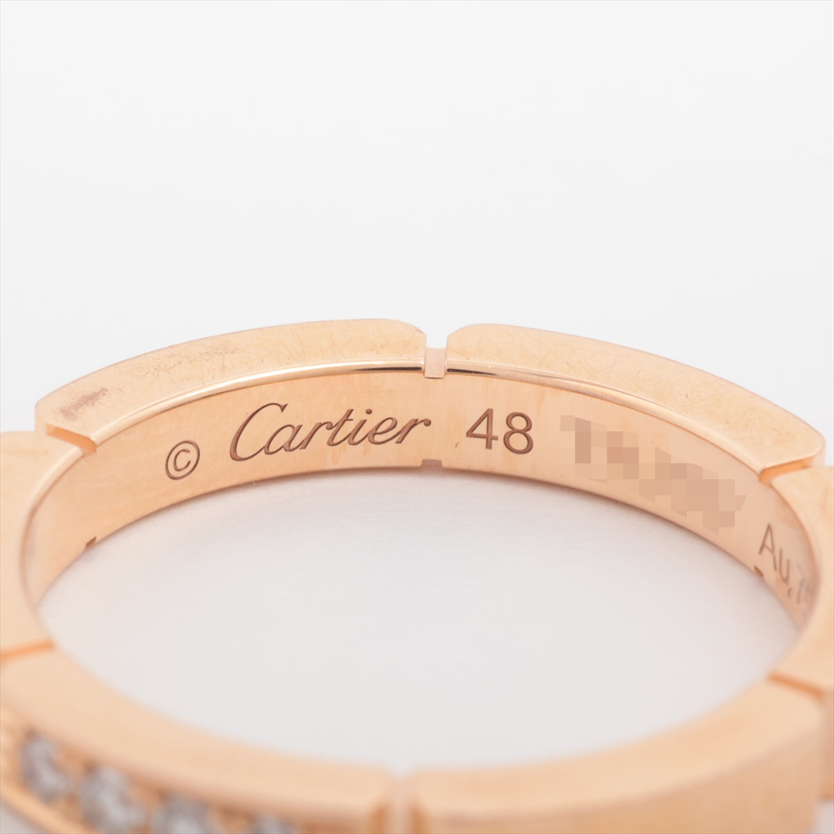 Cartier 4P Diamond Ring 750 (PG) 3.8g 48 G