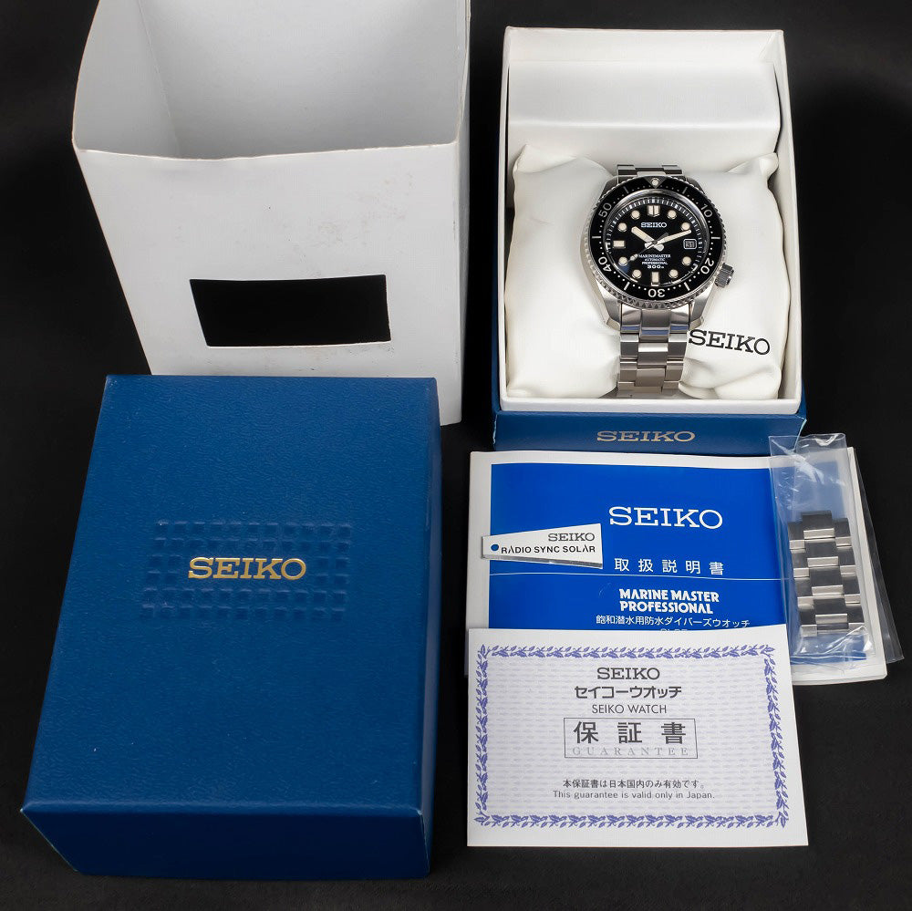 Seiko Prospects Marine Muster SBDX001 8L35-0010 Black  Dial Automatic Rolling SS Mens Men