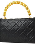 Chanel 1989-1991 Black Lambskin Handbag