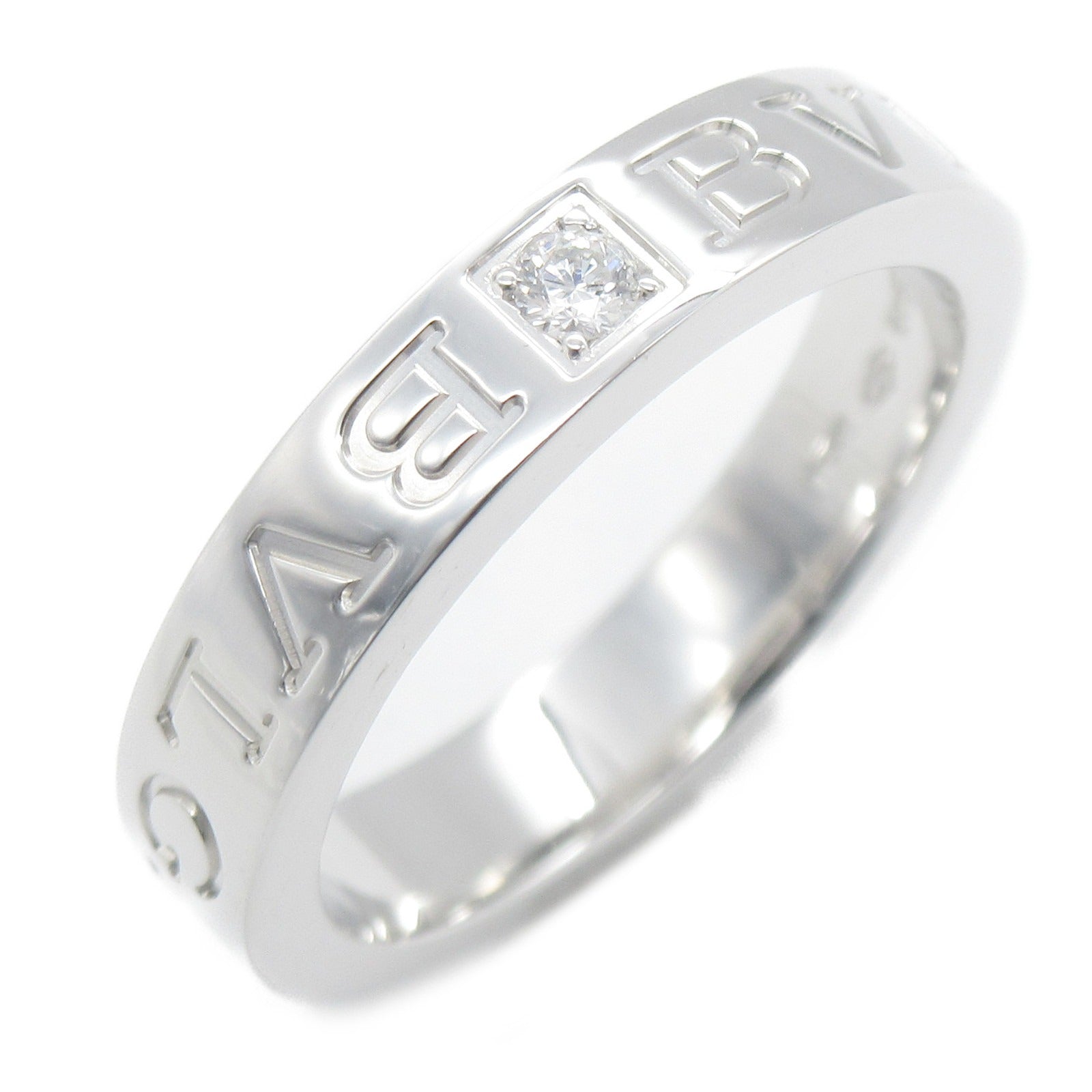 Bulgari BVLGARI B-zero1 Bi-Zero One Double Logo Ring Ring Ring Jewelry K18WG (White G) Diamond  Cleaner
