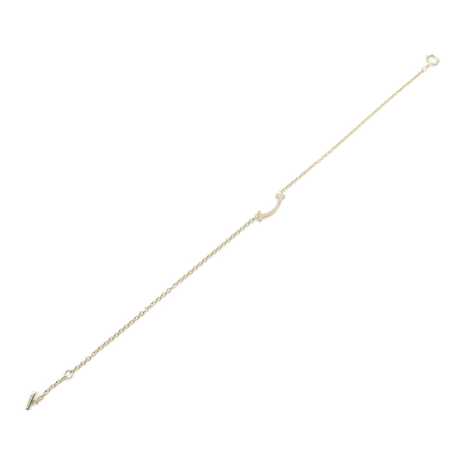 Tiffany&amp;Co T Smile Micro Bracelet Bracelet Accessories K18PG (Pink G)  Gold