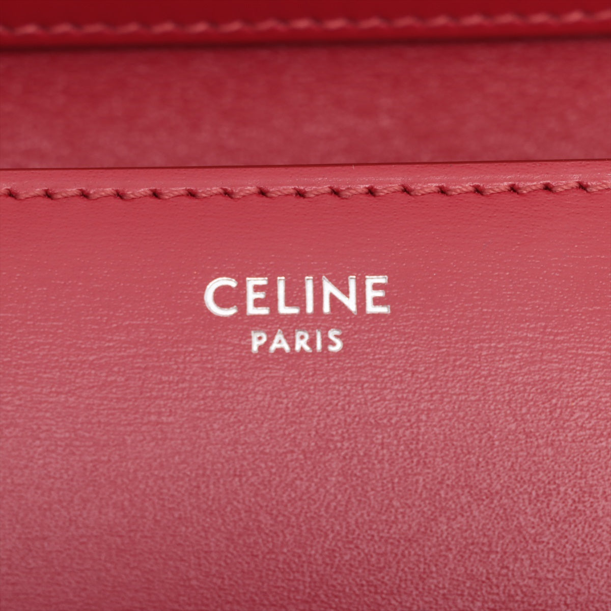 Celine Classic Box Leather Shoulder Bag Red