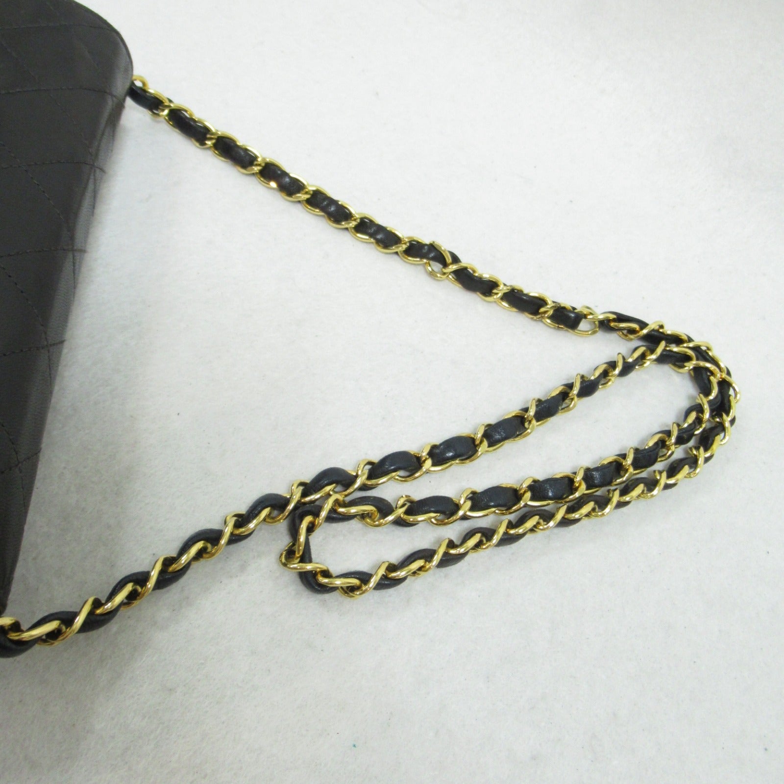 Chanel Mini Matrasse Push Lock Chain Shoulder Bag Shoulder Bag  (Sheep&#39;s Leather)  Black