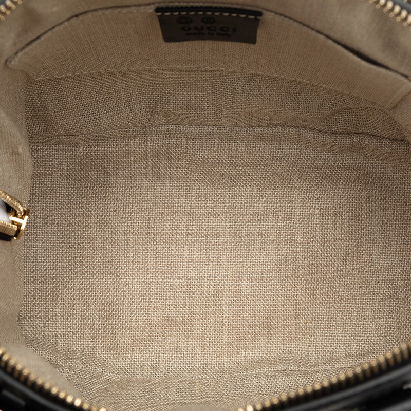 Gucci Micro Gucci Alma Handbag Shoulder Bag 2WAY 449654 Black Leather  Gucci