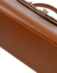 Hermes Brown Box Calf Kelly 32 Sellier 2way Shoulder Handbag