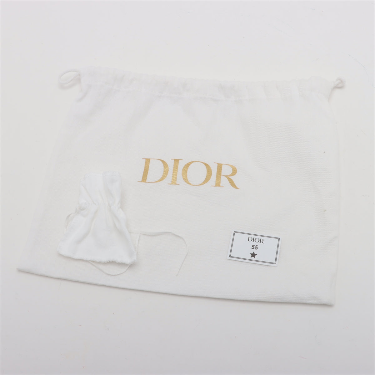 Christian Dior Lady Leather Chain Wallet White