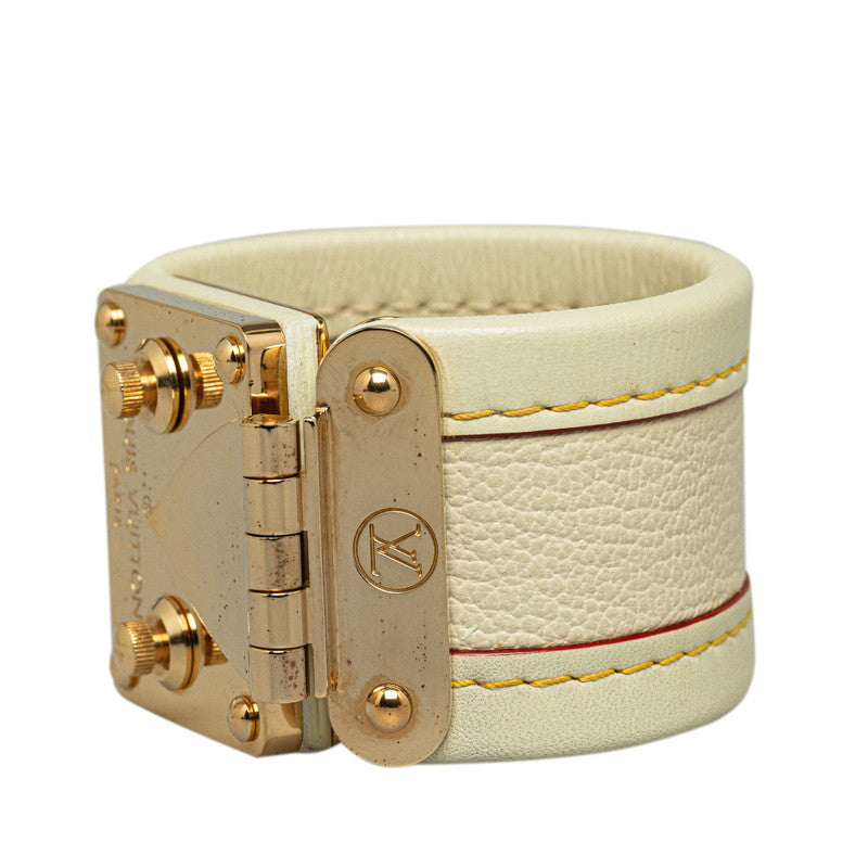 Louis Vuitton Suarez Bracelet M92632 Ivory White Leather  Louis Vuitton