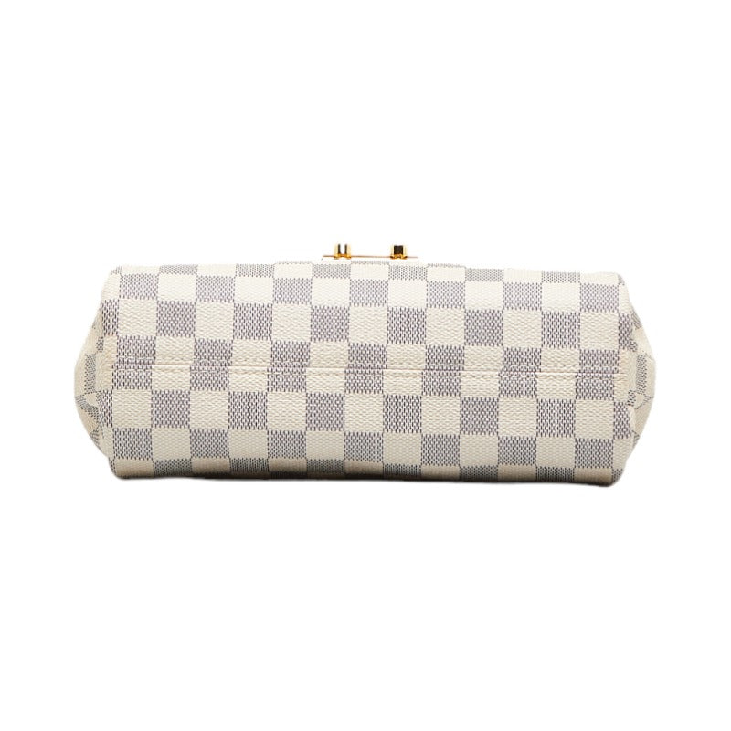 Louis Vuitton Damier Azur Handbag Shoulder Bag 2WAY N41581 White PVC Leather  Louis Vuitton