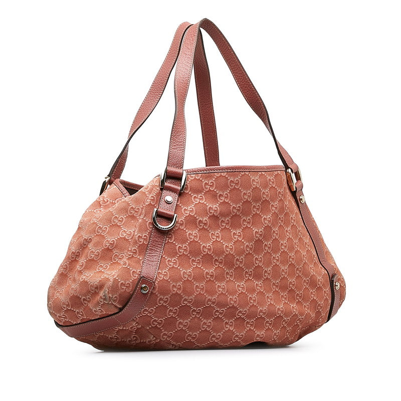 Gucci GG Handbag Tote Bag 130736 Pink Suede Women&#39;s