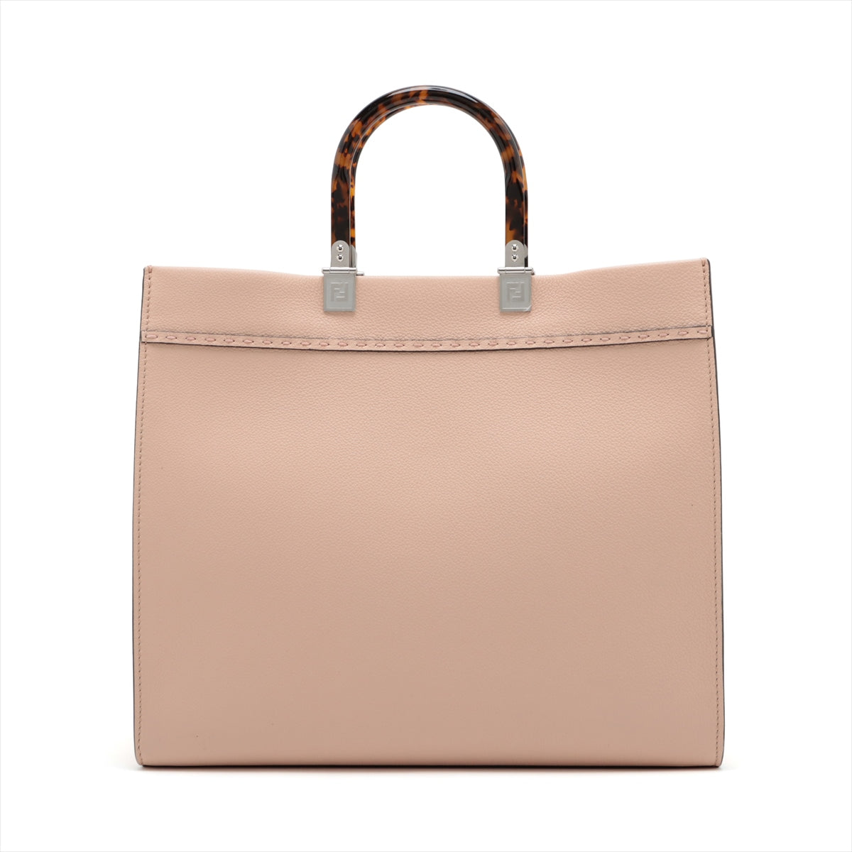Fendi Sunshine Leather 2WAY Handbag Pink Beige 8BH386