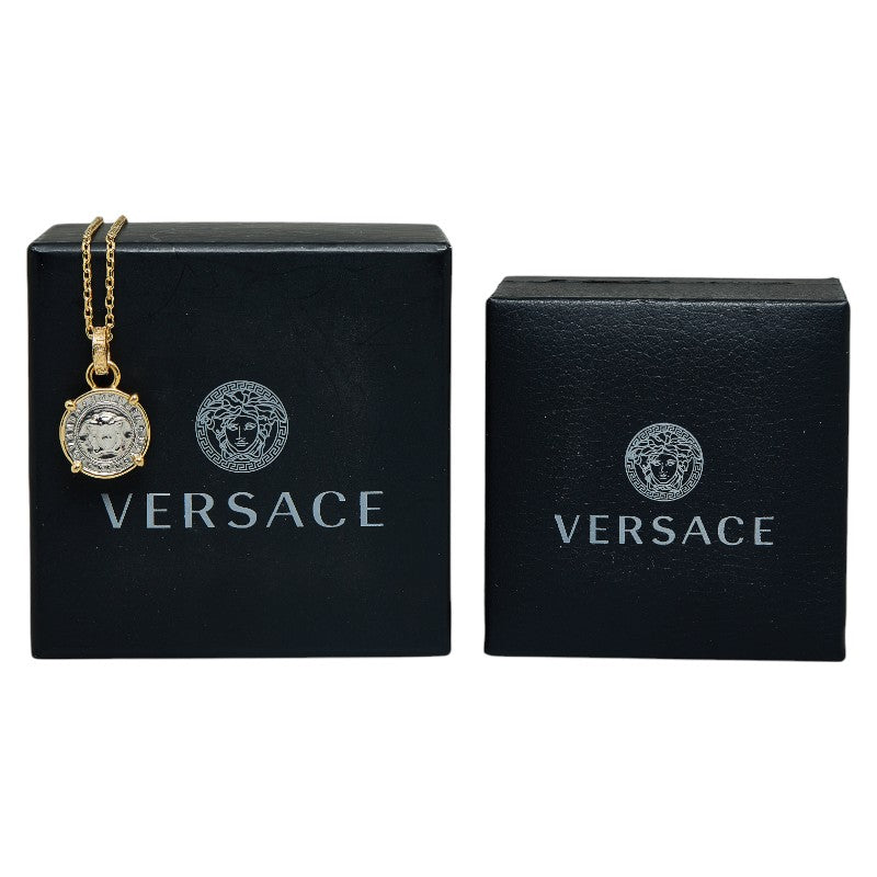 Versace Medusa coin motif necklace g silver metal ladies Versace