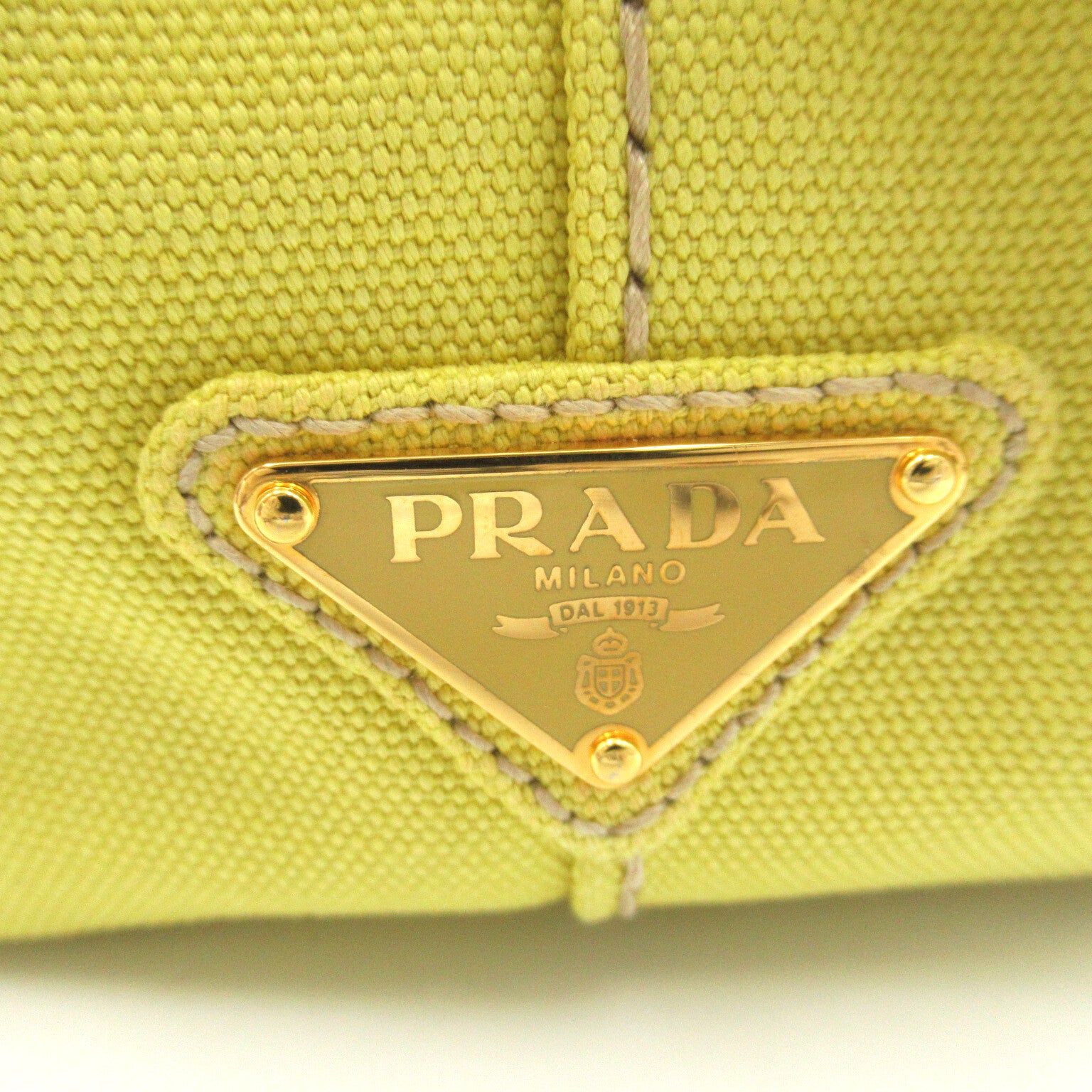 Prada Prada Tote Bag Bag Linen  Yellow