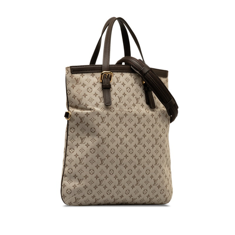 Louis Vuitton Monogram Mini French Tote Bag 2WAY M92209 Carrying Linen Leather  Louis Vuitton