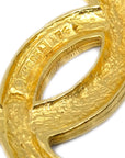 Chanel CC Rhinestone Brooch Pin Gold 174