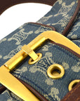 Celine Blue Denim Macadam Handbag