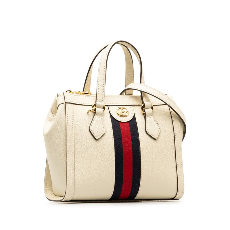 Gucci Ophidia Handbag 2WAY 719882 White Ivory Leather  Gucci