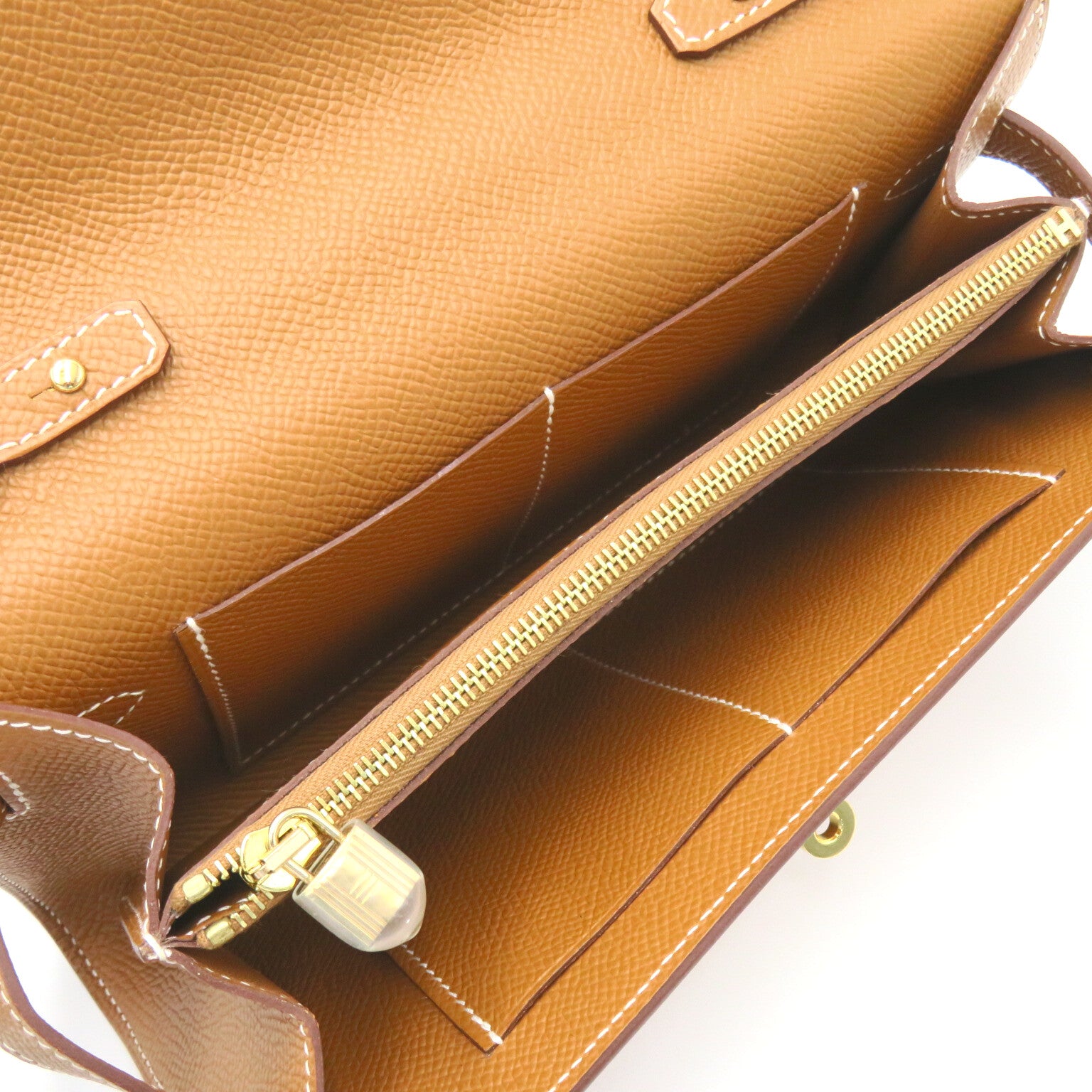 Hermes Hermes Kelly Wallet Tougher Shoulder Bag Leather Epsom  Brown