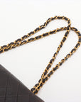 Chanel Matrasse 25  Double Flap Double Chain Bag Black G  3rd A01112 Snap Cracked