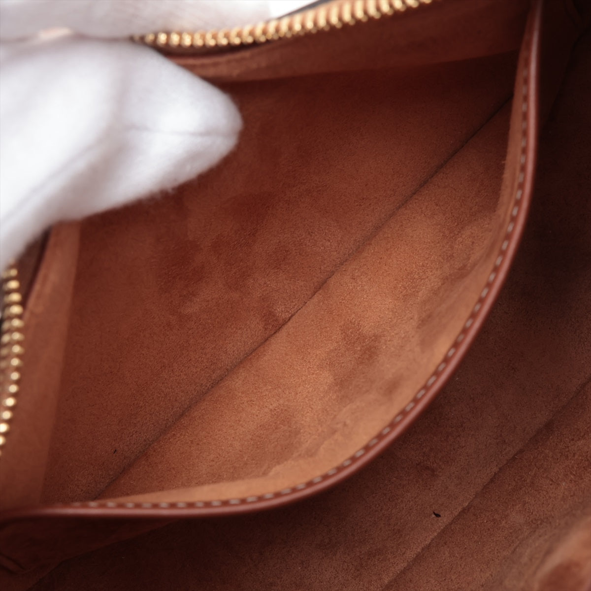 Celine f Ava Leather Shoulder Bag Brown