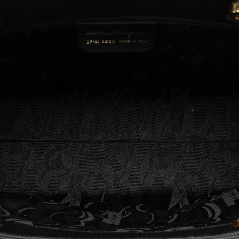 Salvatore Ferragamo Vallarta Handbag Tote Bag DF21-2530 Black G Leather  Salvatore Ferragamo
