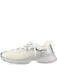 Christian Dior DIOR VIBE Leather  Laver Trainers 39.5  Silver × White Mesh Logo Charm