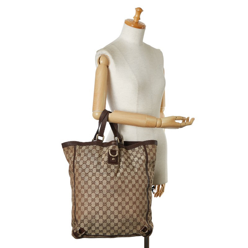 Gucci GG Canvas Abbey Handbag 130733 Beige Canvas Leather  Gucci