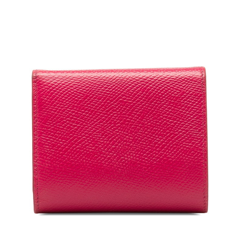 Celine Small Triford Wallet Three Fold Wallet Pink Leather  Celine (Ginseng )