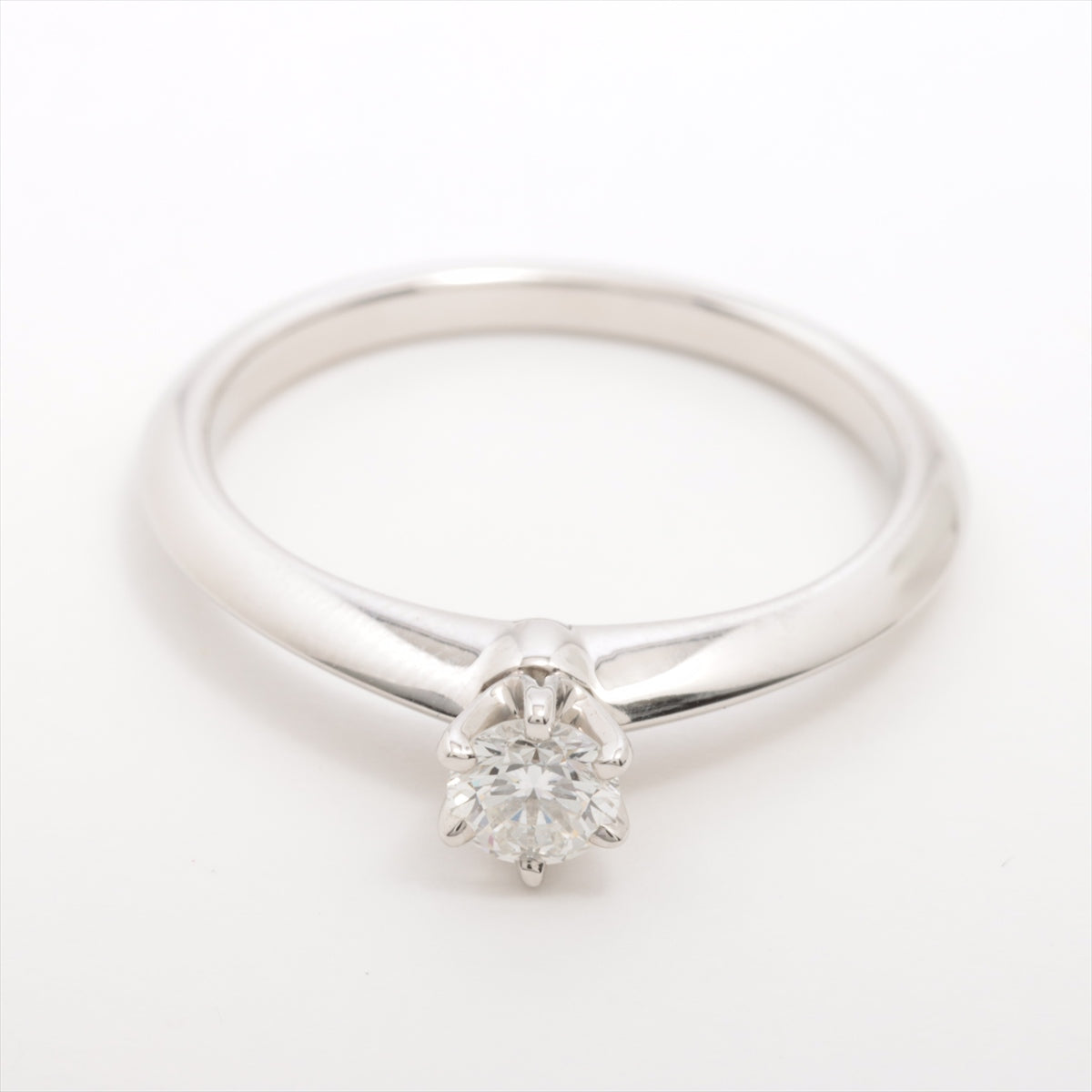 Tiffany Solitaire diamond ring Pt950 3.7g D0.23 EVA
