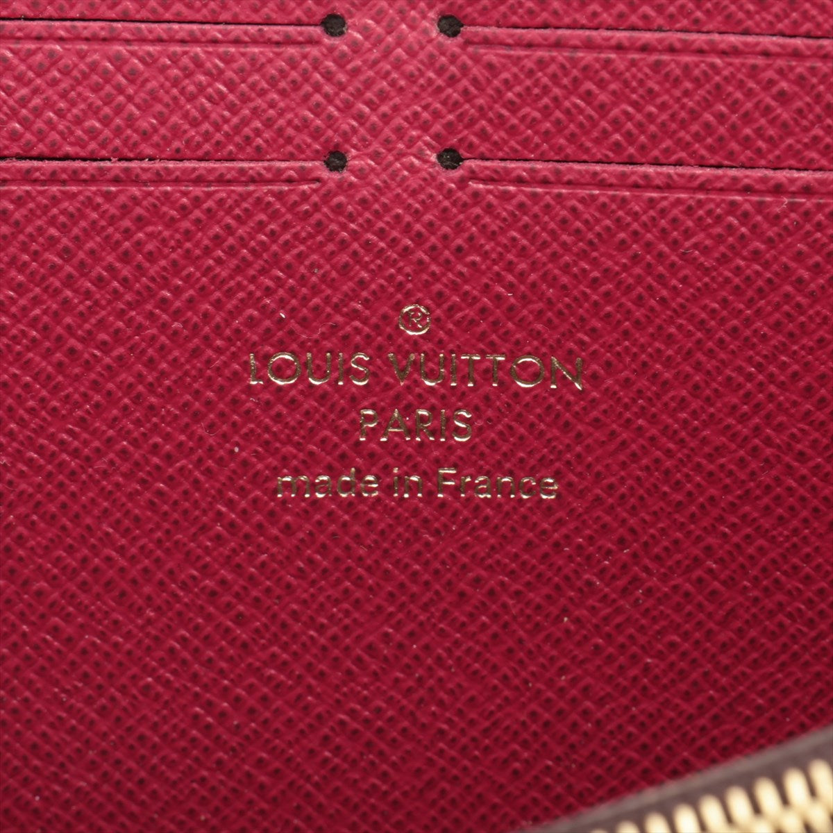 Louis Vuitton Monogram Portefolio Claimance M60742 Fuchsia Pink Round  Wallet