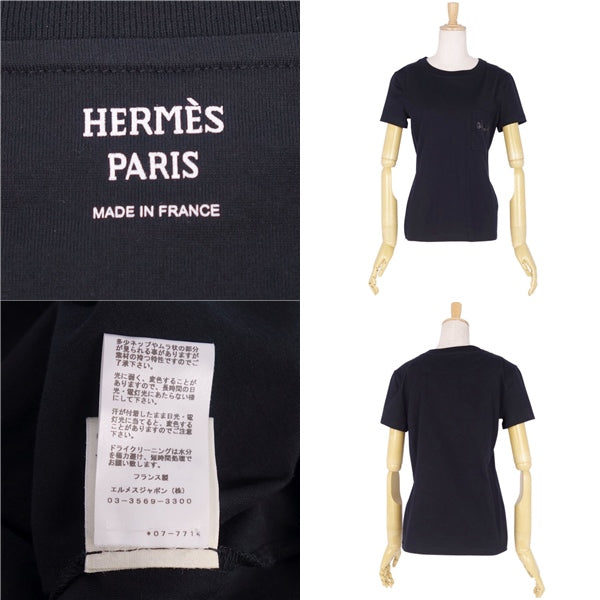 Hermes   20AW y Short Sleeve Horse-Bit Shirt Tops  34 (S equivalent) Black
