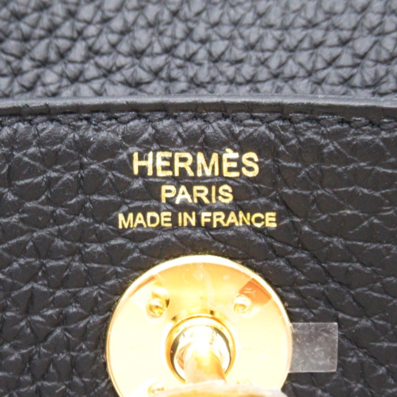 Hermes Lindemini Black Shoulder Bag Shoulder Bag Leather Triumphant  Black Ladies