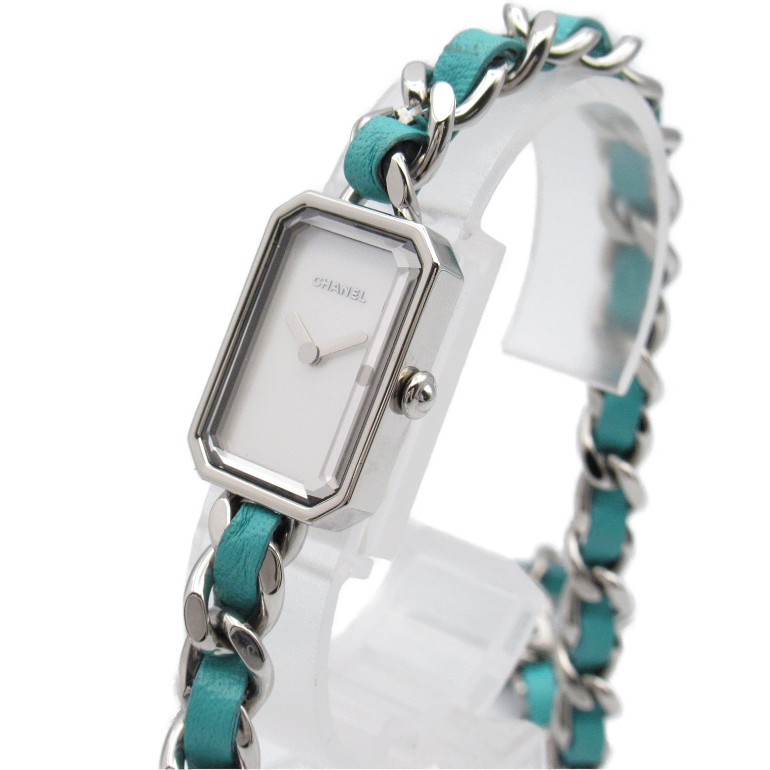 Chanel Premium Lock Pop  Watch Stainless Steel Leather Belt  White H4559