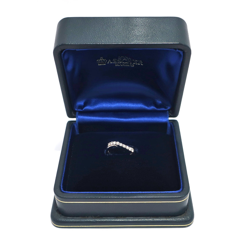 ROYAL ASSCHER ROYAL ASHARING RING Pt900 Platinum Diamond Wave . 6 Jewelry