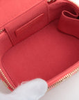 Chanel Coco Raphia Chain Shoulder Bag Vanity Beige X Red Silver G  31st Series