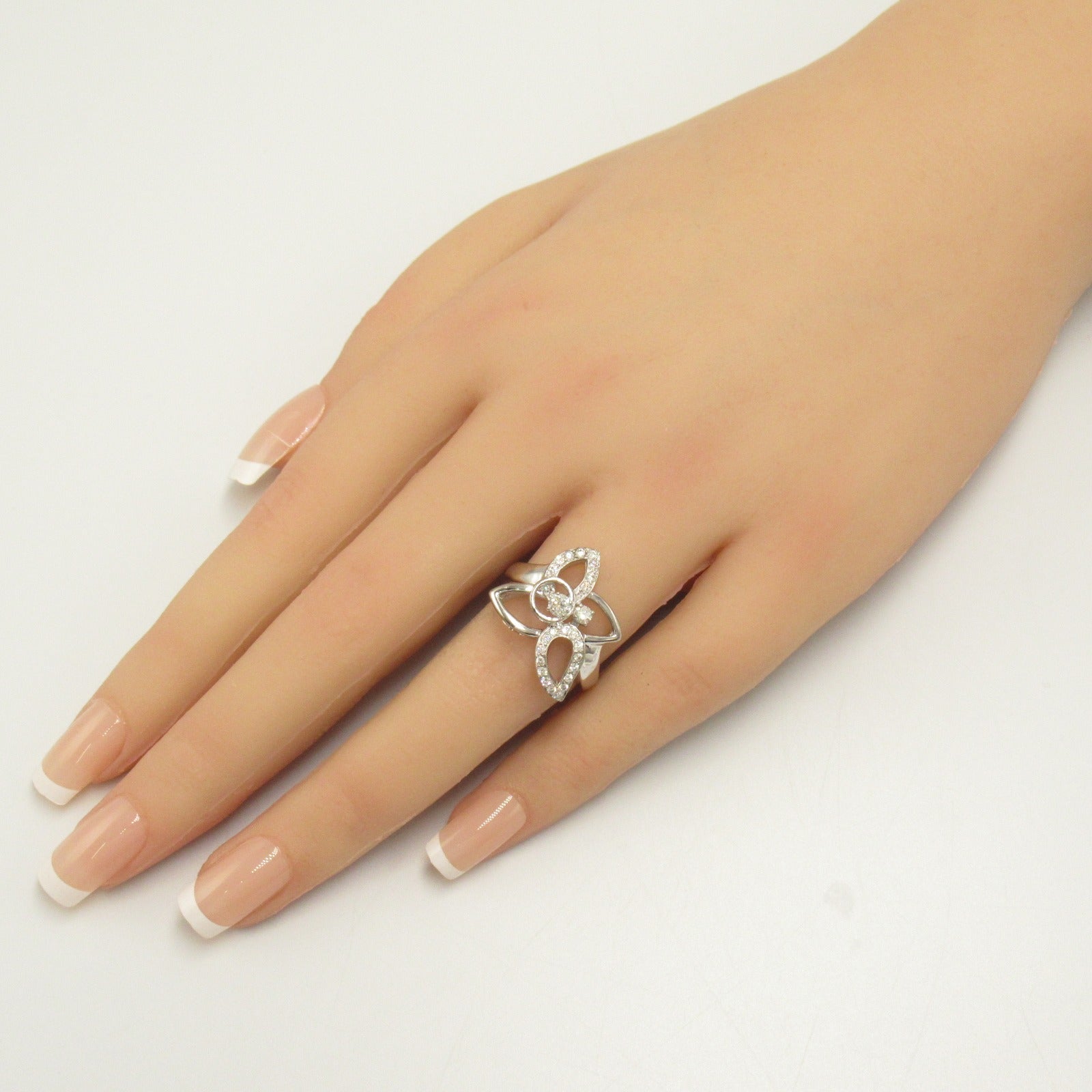 Jewelry Jewelry Diamond Ring Ring Ring Jewelry K18WG (White G) Diamond  Clear Diamond 5.6g