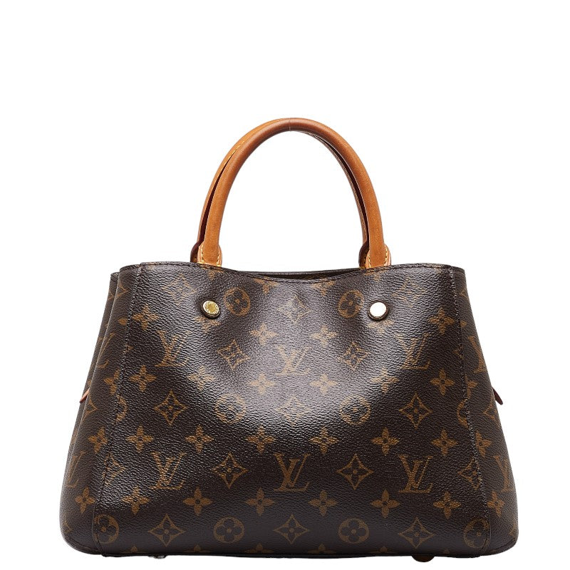 Louis Vuitton Monogram Montaigne BB Handbag 2WAY M41055 Brown PVC Leather  Louis Vuitton