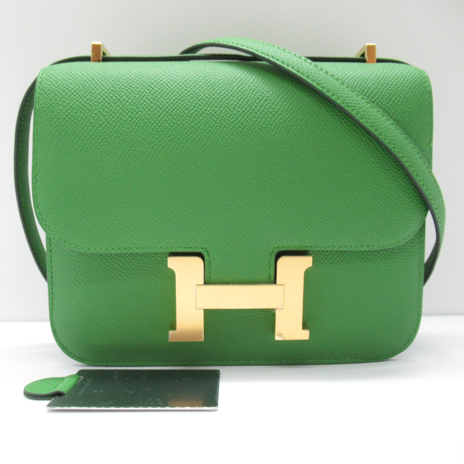 Hermes Hermes Constance Mini Veil Yucca Shoulder Bag Leather Epsom  Green
