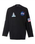 21  Cotton x Polyester Long  XXS Unisex Black 662496 NASA Wappen Backpiece Logo Over Size