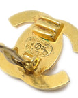 CHANEL 1996 Turnlock Earrings Clip-On Gold 96P
