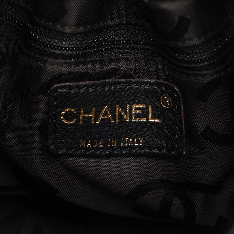 Chanel Matrases Circle Handbag Black White Leather  Chanel