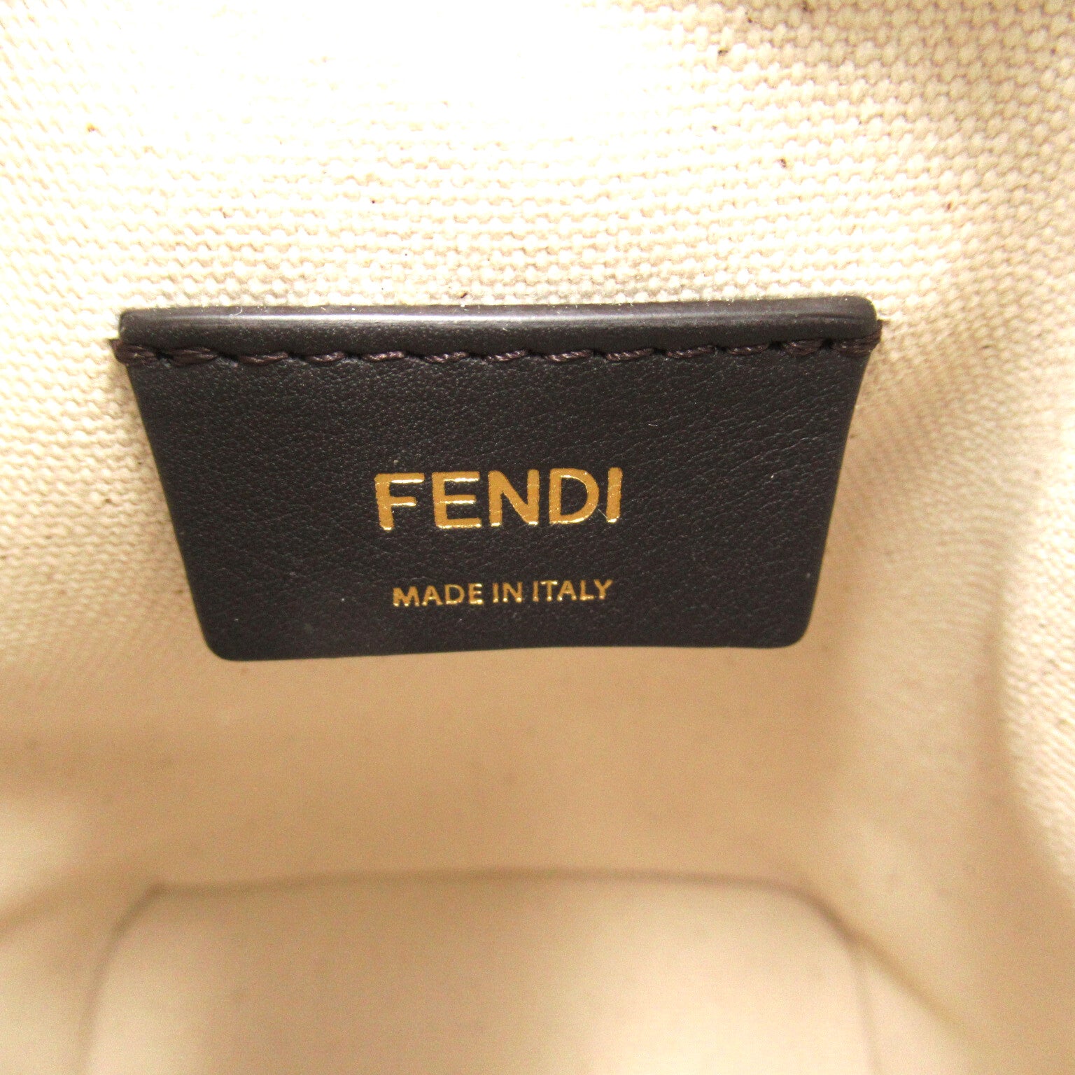 Fendi Fendi Mini Tresor 2w Shoulder 2way Shoulder Bag Linen Leather  Grey / Multicolor 8BS010APKEF1MB4