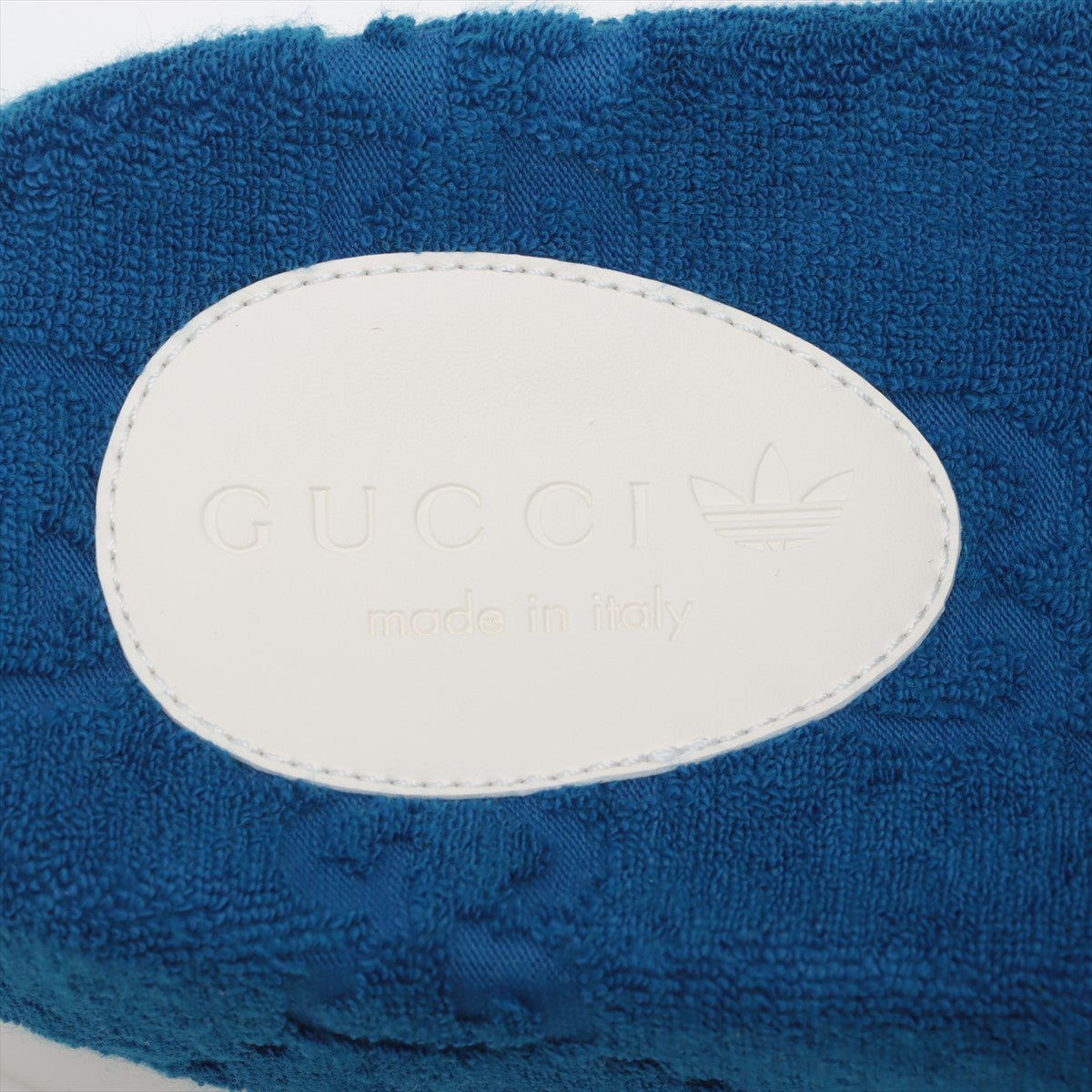 Gucci x Adidas GG Supreme Cotton x Leather Sandal 9 Men Blue x White Box  Bag