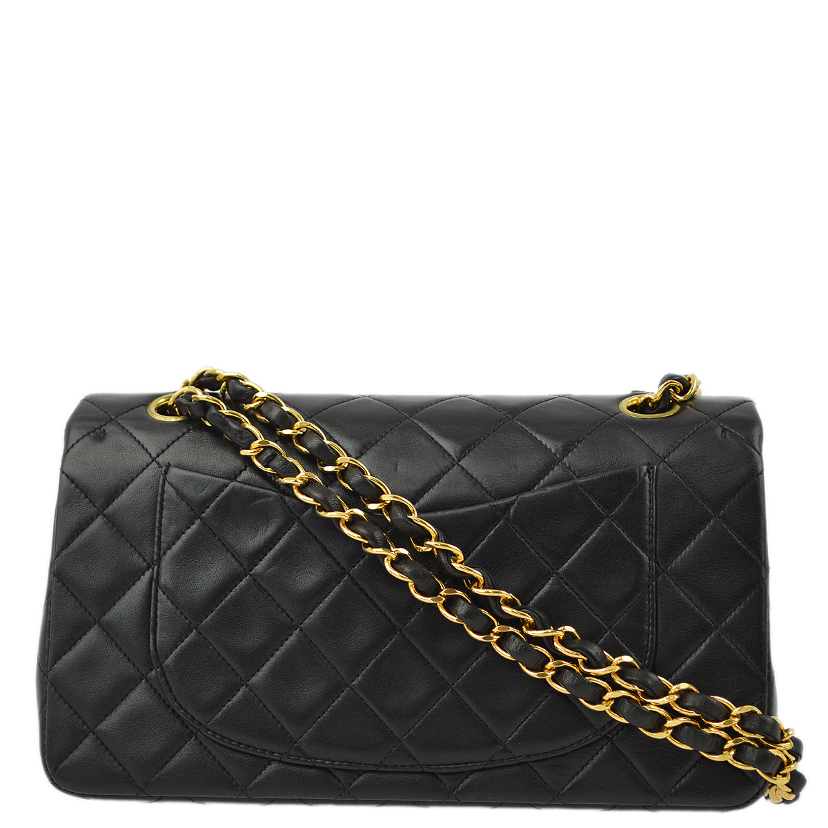 Chanel 1991-1994 Lambskin Small Classic Double Flap Shoulder Bag