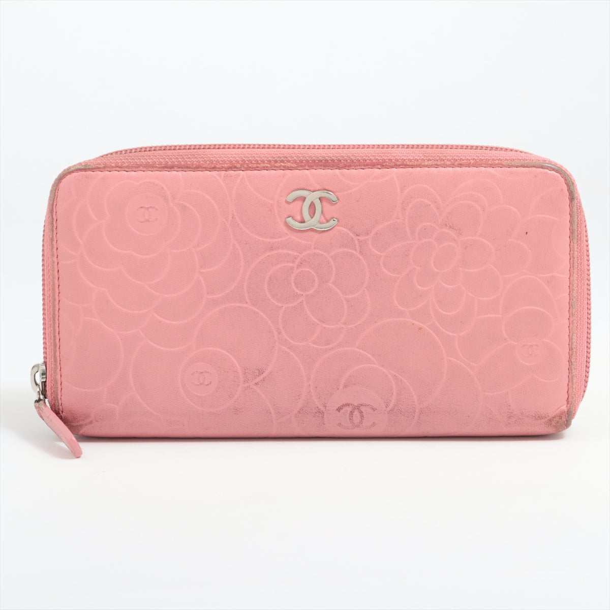 Chanel Camelia  Round  Wallet Pink Silver Gold  17th