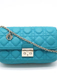 Christian Dior Christian Dior Miss Dior Lady New Lock Chain Wallet Backpack Leather Turquoise Blue Blumin