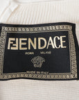 Fendi x Versace 22 Years Leion  One Earrings 42  Ivory FZD952 FenderChef