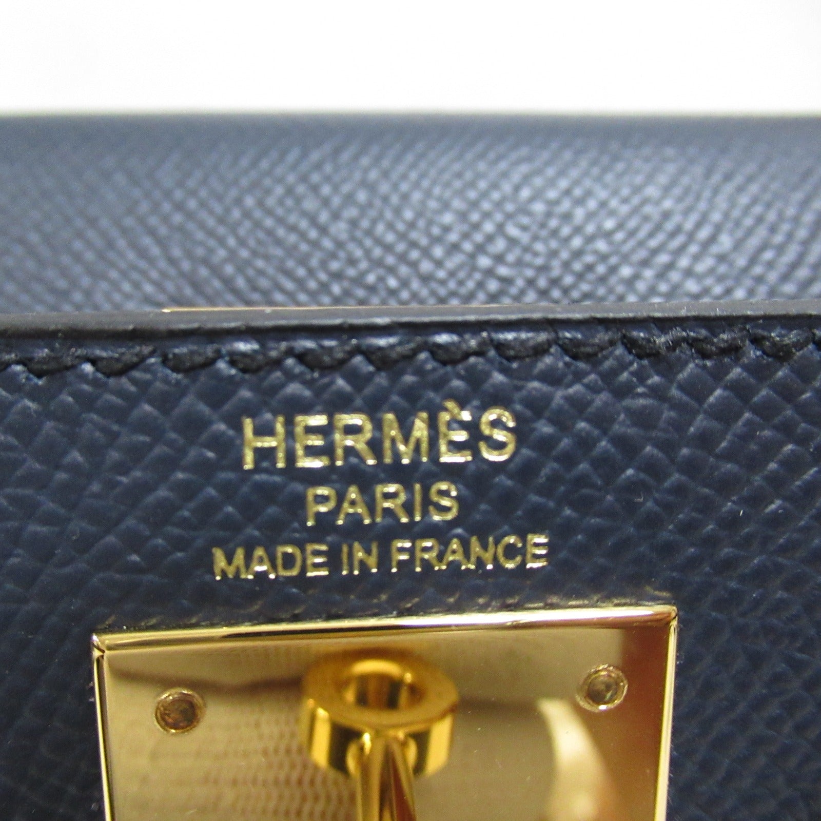Hermes Hermes Kelly 28 Handbag Outdoor Sewing Handbag Handbag Leather Epson  Navy