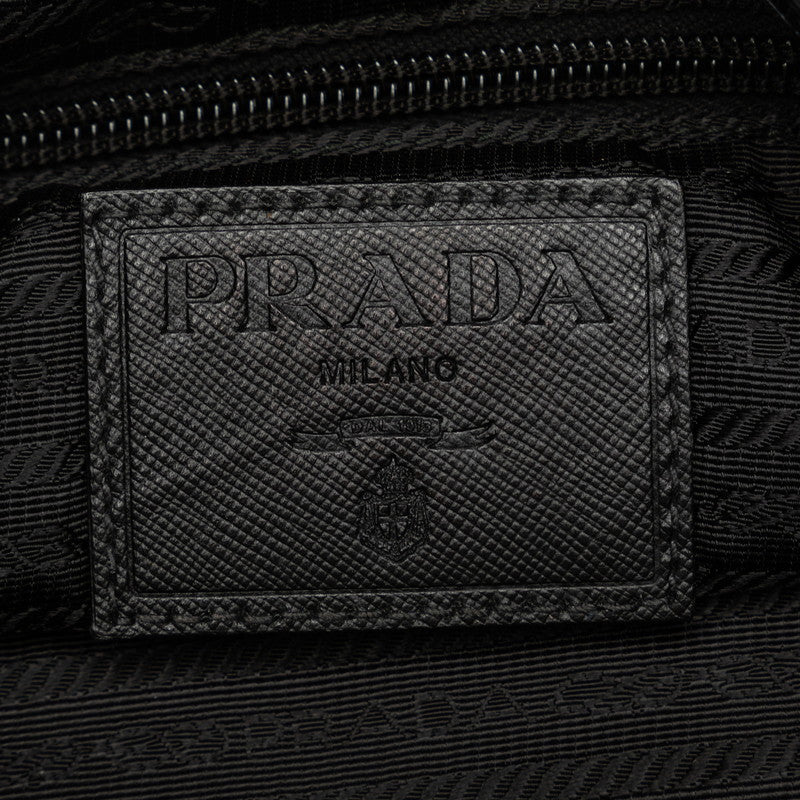 Prada Triangle Logo  Colorful Camouflage Sloping Shoulder Bag Green Black Nylon  Prada