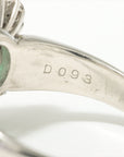 Emerald diamond ring Pt900 10.3g E1.94 D0.93