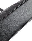 Chanel 1997-1999 Black Caviar Tote Handbag